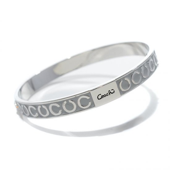 Coach Thin Op Art Pave Silver Bracelets BZV - Click Image to Close